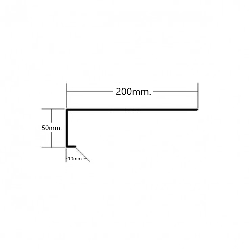 Vierteaguas de aluminio 200mm Modelo 2