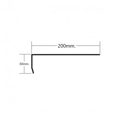 Vierteaguas de aluminio 200mm Modelo 3