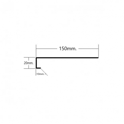 Vierteaguas de aluminio 150mm Modelo 4