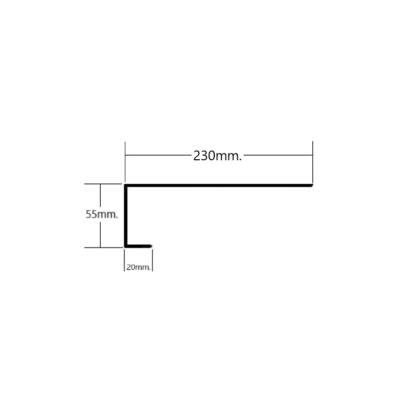 Vierteaguas de aluminio 230mm Modelo 5