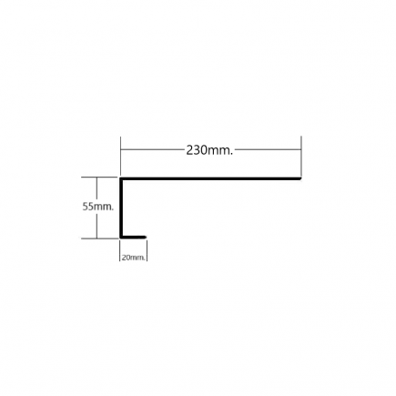 Vierteaguas de aluminio 230mm Modelo 5