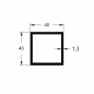 Tubo 40x40mm de aluminio Tubo 40x40mm de aluminio