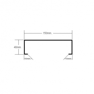 Albardilla de aluminio 150mm - Modelo 1