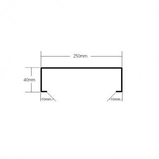 Albardilla de aluminio 250mm - Modelo 1