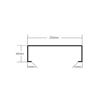Albardilla de aluminio 250mm - Modelo 1