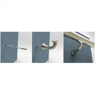 Soporte pasamanos de aluminio