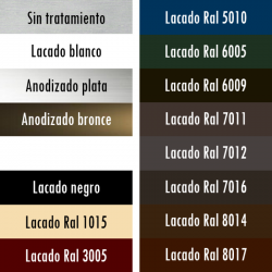 Vierteaguas de aluminio 80 x 40mm