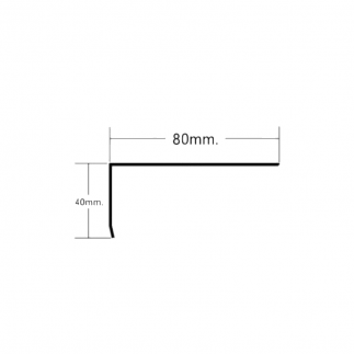 Vierteaguas de aluminio 80 x 40mm