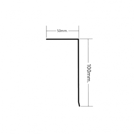 Vierteaguas de aluminio 50 x 100mm