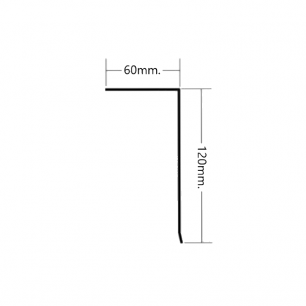 Vierteaguas de aluminio 60 x 120mm