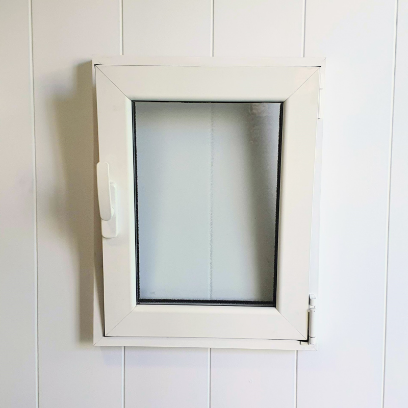 Ventana PVC Practicable Oscilobatiente 2 Hojas 1000X1000 COLOR ROBLE