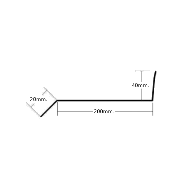 Visera de aluminio 200mm Modelo 4 Visera de aluminio 200mm Modelo 4