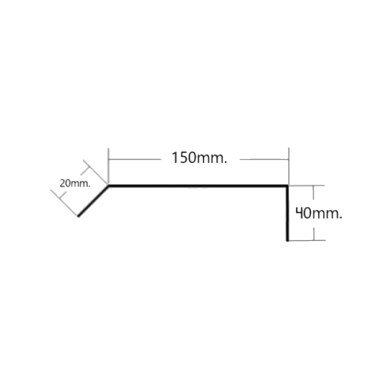 Visera de aluminio 150mm Modelo 6 Visera de aluminio 150mm Modelo 6