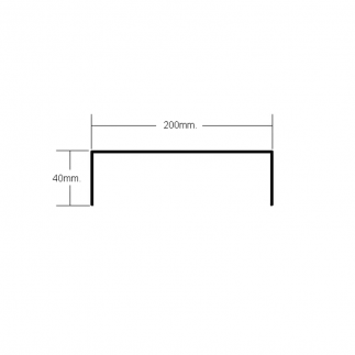 Albardilla de aluminio 200mm - Modelo 2