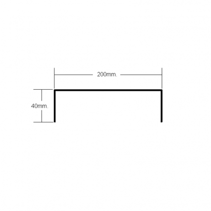 Albardilla de aluminio 200mm - Modelo 2