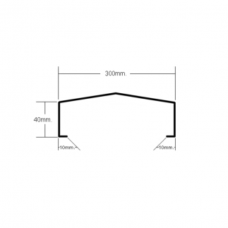 Albardilla de aluminio 300mm - Modelo 3