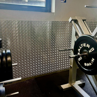 Chapa damero de aluminio 2000 x 1000 x 3mm