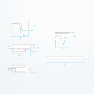 Kit abatible 1 hoja aluminio canal antiguo