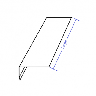 Vierteaguas de aluminio 80 x 40mm