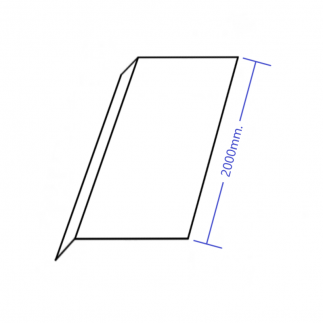 Vierteaguas de aluminio 180 x 2000mm Mod. 1