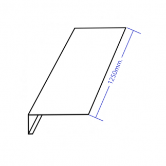 Vierteaguas de aluminio 240 x 1250mm Mod. 2
