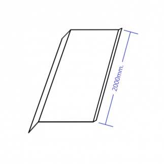 Visera de aluminio 200 x 2000mm Mod. 1