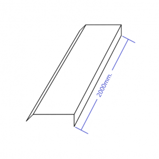 Visera de aluminio 140 x 2000mm Mod. 6