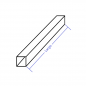 Tubo 20x20mm de aluminio