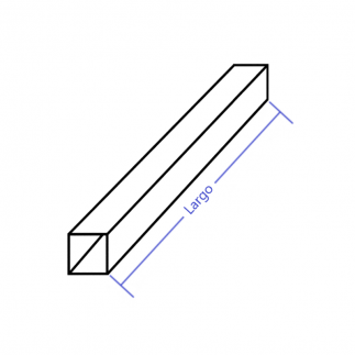 Tubo 60x60mm de aluminio