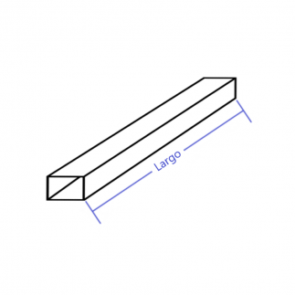 Tubo 80x40mm de aluminio