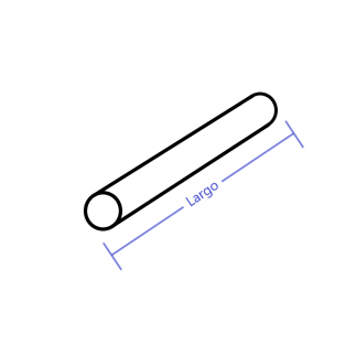 Tubo redondo 25mm de aluminio