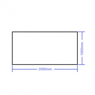 Chapa damero de aluminio 2000 x 1000 x 3mm