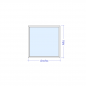 Ventana de aluminio fija (Max. 1000x1000mm.)