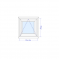 Ventana de aluminio batiente 1 hoja (Max. 800x800mm.)