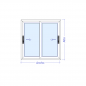 Ventana de aluminio corredera 2 hojas (Max. 1200x1200mm.)