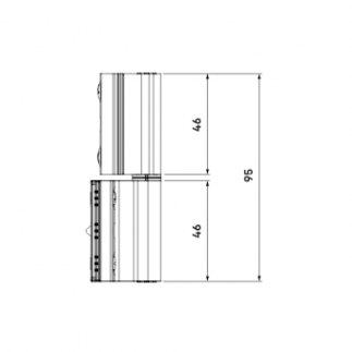 Bisagra para aluminio canal antiguo