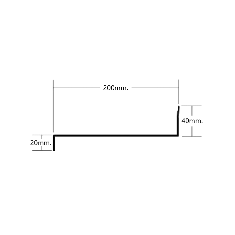 Visera de aluminio 200mm Modelo 9