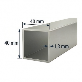 Tubo 40x40mm de aluminio