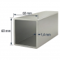 Tubo 60x60mm de aluminio Tubo 60x60mm de aluminio