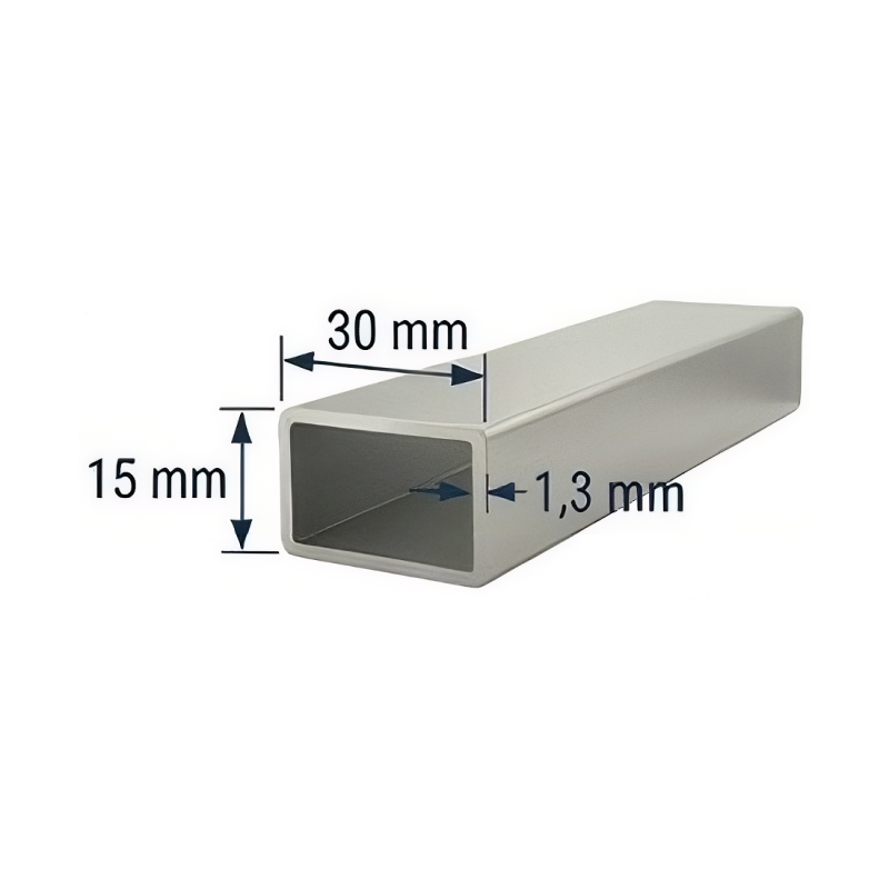 Tubo 30x15mm de aluminio