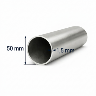 Tubo redondo 50mm de aluminio