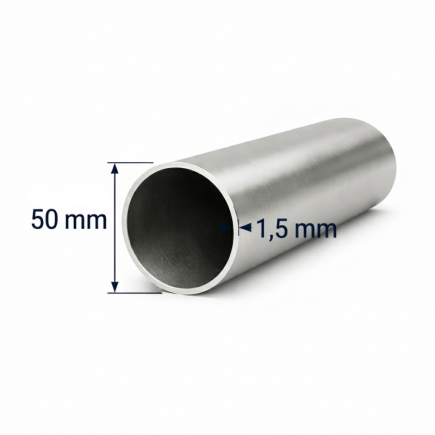 Tubo redondo 50mm de aluminio