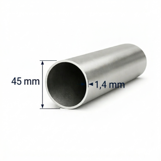 Tubo redondo 45mm de aluminio