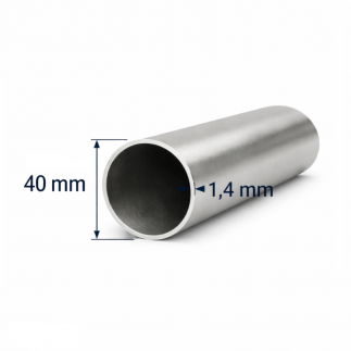 Tubo redondo 40mm de aluminio