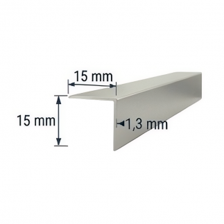 Angulo 15x15mm de aluminio