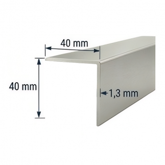 Angulo 40x40mm de aluminio