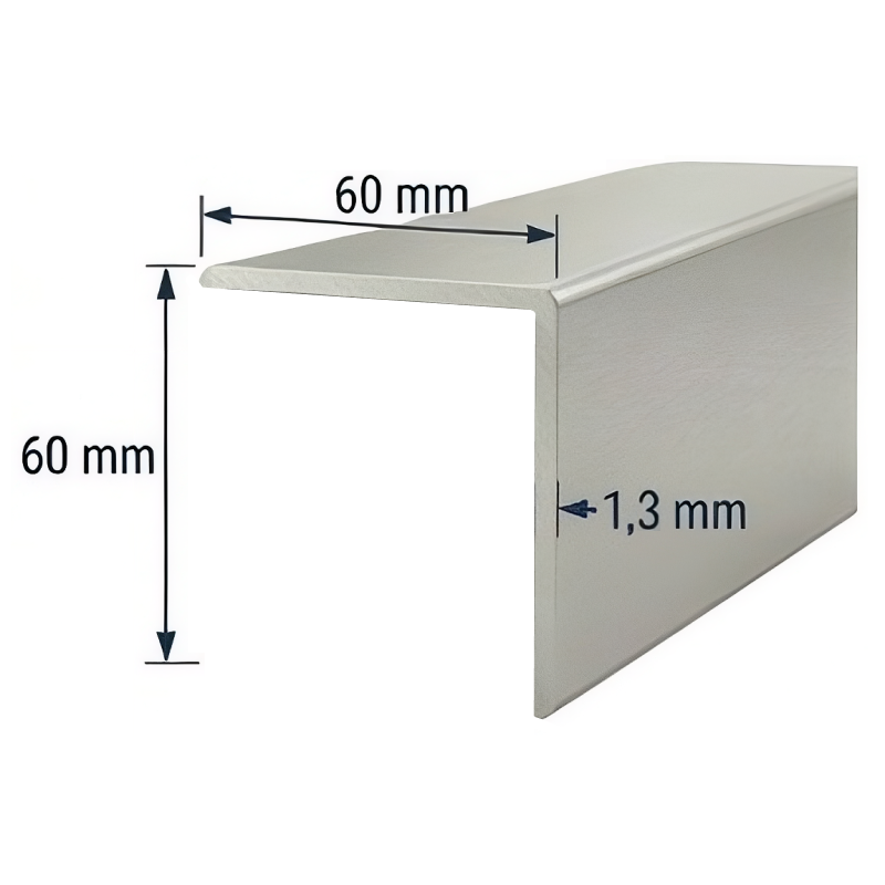 Angulo 60x60mm de aluminio