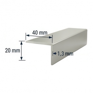 Angulo 40x20mm de aluminio