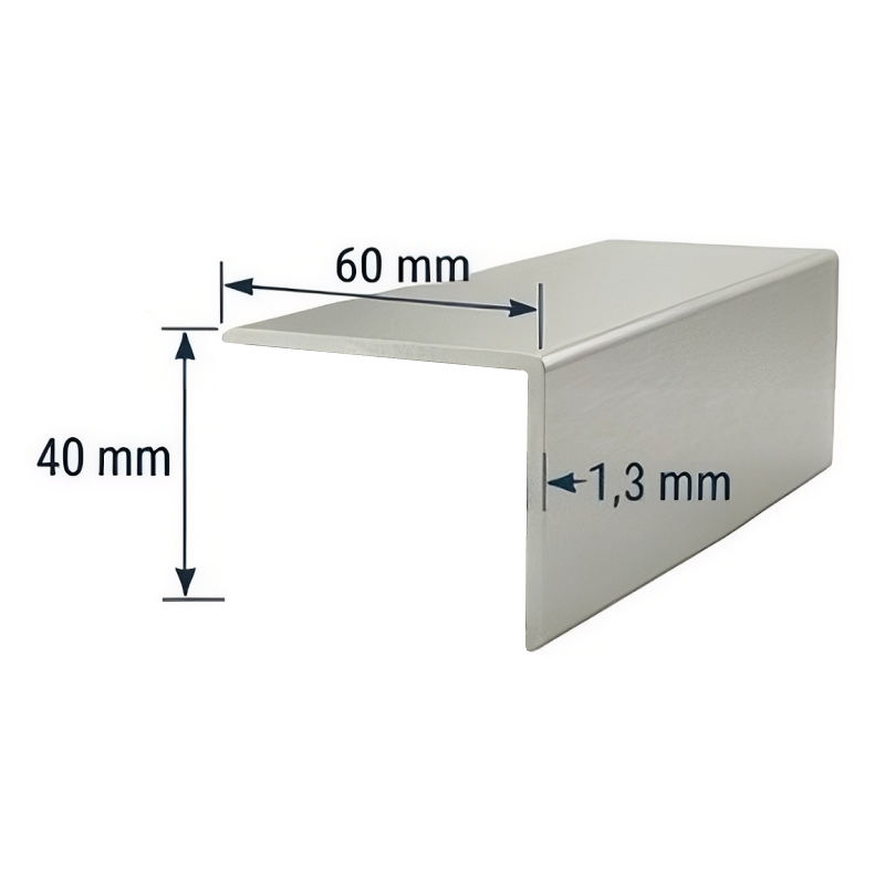 Angulo 60x40mm de aluminio