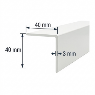 Angulo 40x40mm de PVC